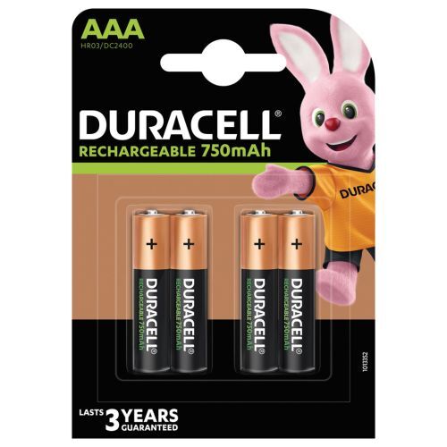PILA HR-03  RECARGABLE 750 MAH DURACELL B/4