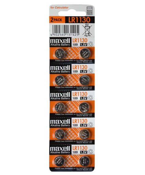 PILA LR-1130 LR54 AG10 ALCALINA BOTON MAXELL B/10