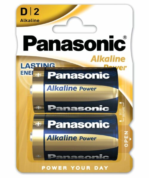 PILA LR-20  D  PANASONIC ALKALINE POWER B/2