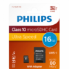 MICRO SD 16GB CLASE 10 C/ADAP PHILIPS (FM16MP45B)