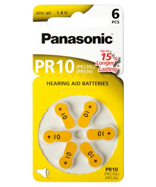 PILA AUDIFONO PR-10(230) 1.4V PANASONIC B/6