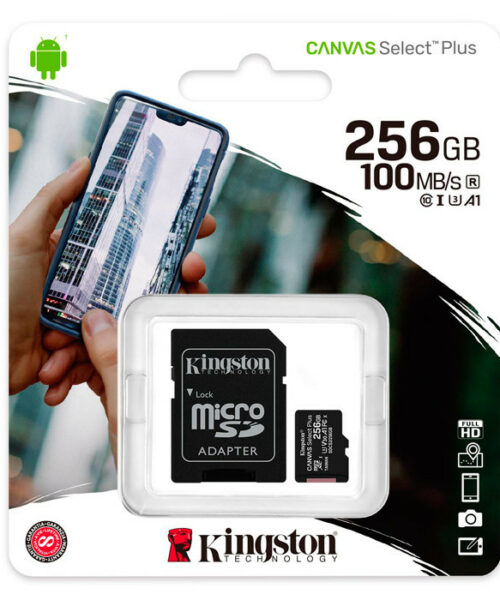 MICRO SD 256GB CLASE 10 C/ADAP KINGSTON