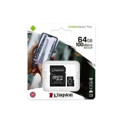 MICRO SD 64GB CLASE 10 C/ADAP KINGSTON