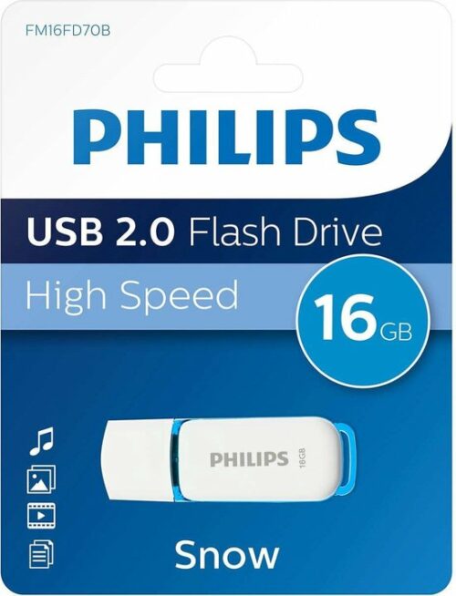 USB 16GB 2.0 SNOW EDITION AZUL PHILIPS (FM16FD70B)