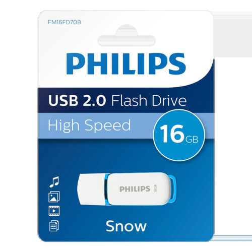 USB 16GB 2.0 SNOW EDITION AZUL PHILIPS (FM16FD70B)
