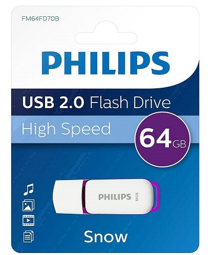 USB 64GB 2.0 SNOW EDITION PURPLE PHILIPS 
(FM64FD70B)