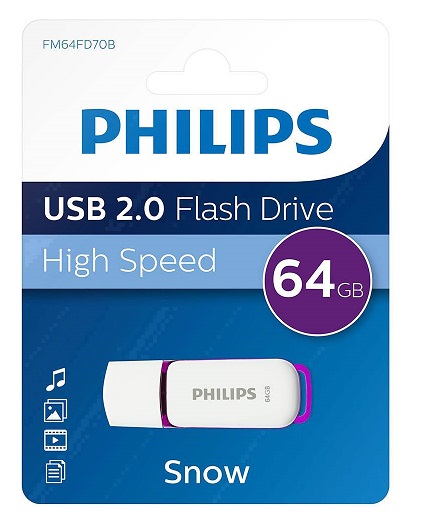 USB 64GB 2.0 SNOW EDITION PURPLE PHILIPS 
(FM64FD70B)