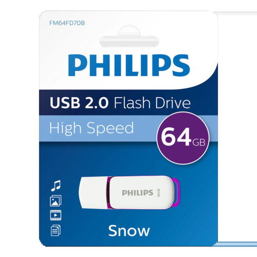 USB 64GB 2.0 SNOW EDITION PURPLE PHILIPS 
(FM64FD70B)