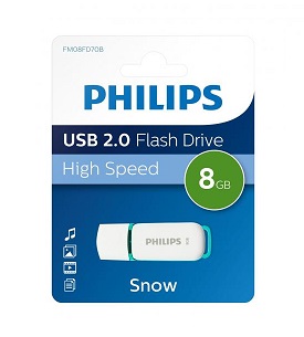 USB 8GB 2.0 SNOW EDITION VERDE PHILIPS (FM08FD70B)