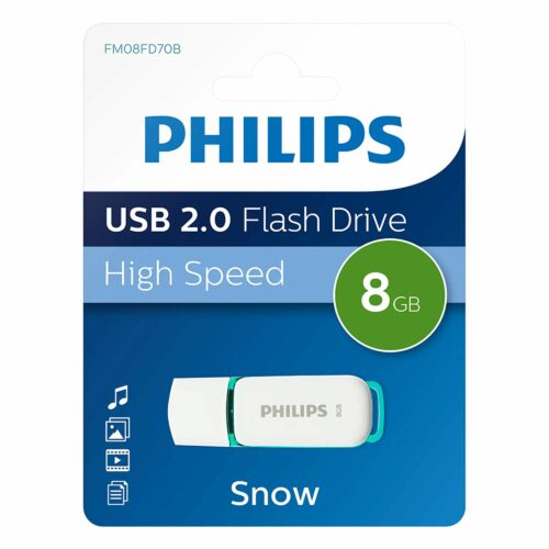 USB 8GB 2.0 SNOW EDITION VERDE PHILIPS (FM08FD70B)