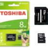 MICRO SD 8GB CLASE 4 TOSHIBA CON ADAPTADOR