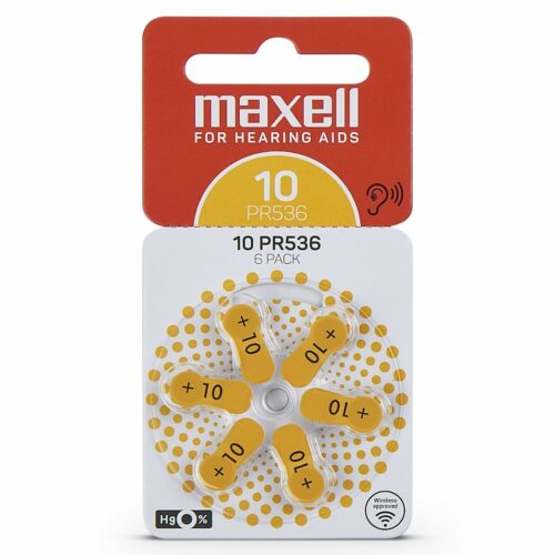 PILA AUDIFONO PR-10(230) 1.4V MAXELL B/6