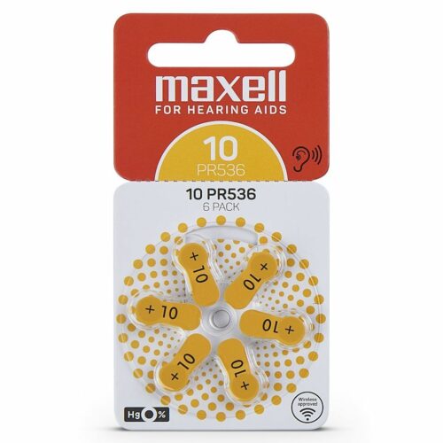PILA AUDIFONO PR-10(230) 1.4V MAXELL B/6
