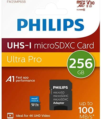 MICRO SD 256GB CLASE 10 C/ADAP PHILIPS (FM25MP65B)